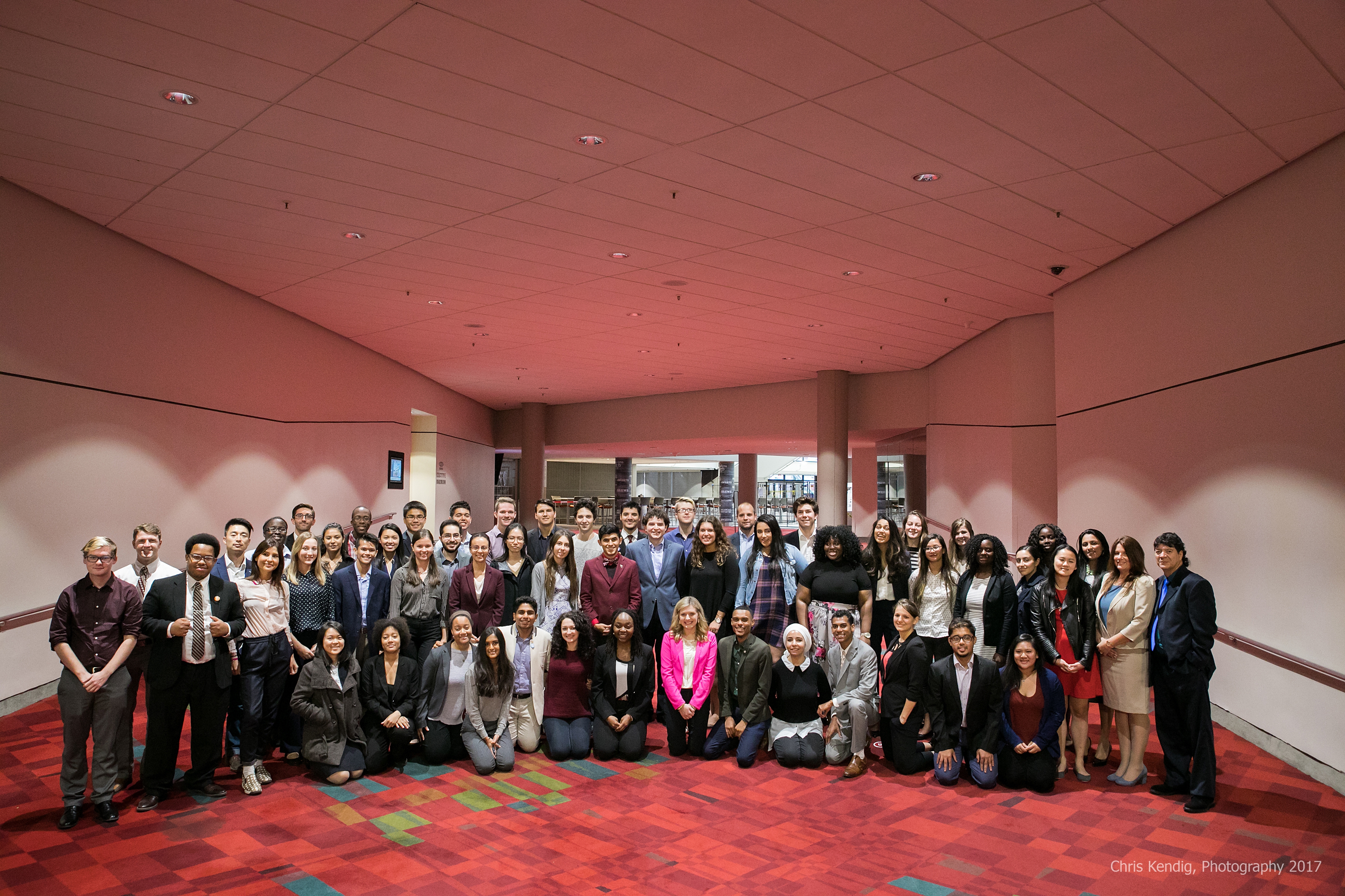 Mackenzie (front row, third from right) pictured at the 2017 Net Impact Conference in Atlanta, Georgia with the cohort of students she attended with. 