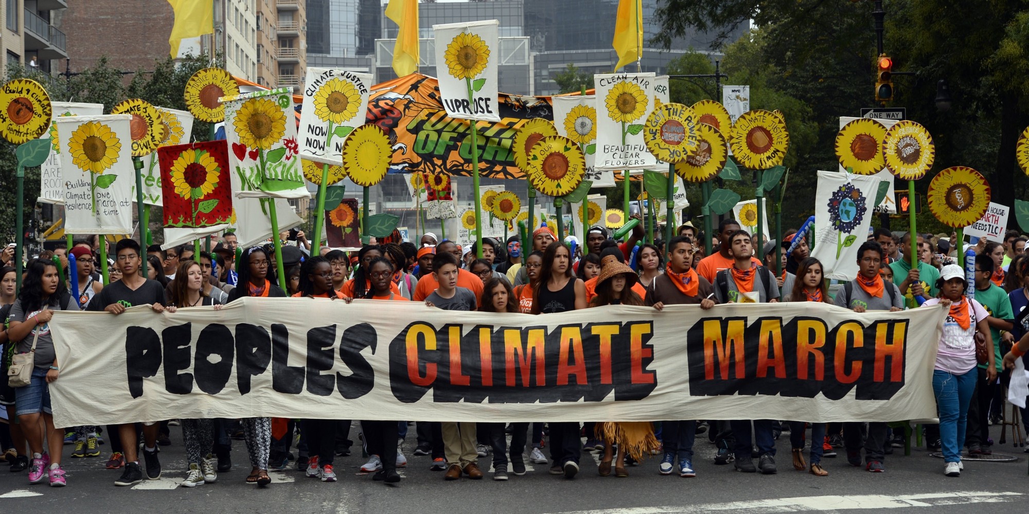 Hundreds Of Thousands Turn Out For the 2014 People’s Climate March In New York City.